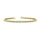 1 - Leslie 2.40 mm Yellow Sapphire and Lab Grown Diamond Eternity Tennis Bracelet 