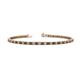 1 - Leslie 2.40 mm Smoky Quartz and Lab Grown Diamond Eternity Tennis Bracelet 