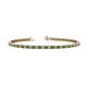 1 - Leslie 2.70 mm Green Garnet and Lab Grown Diamond Eternity Tennis Bracelet 