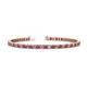 1 - Leslie 2.90 mm Ruby and Lab Grown Diamond Eternity Tennis Bracelet 