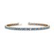 1 - Leslie 2.90 mm Blue Topaz and Lab Grown Diamond Eternity Tennis Bracelet 