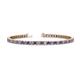 1 - Leslie 2.90 mm Iolite and Lab Grown Diamond Eternity Tennis Bracelet 