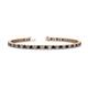 1 - Leslie 2.90 mm Black Diamond and Lab Grown Diamond Eternity Tennis Bracelet 