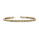 1 - Leslie 2.90 mm Yellow Sapphire and Lab Grown Diamond Eternity Tennis Bracelet 