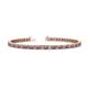 1 - Leslie 2.90 mm Rhodolite Garnet and Lab Grown Diamond Eternity Tennis Bracelet 