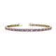 1 - Leslie 3.40 mm Amethyst and Lab Grown Diamond Eternity Tennis Bracelet 