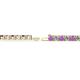 2 - Leslie 3.40 mm Amethyst and Lab Grown Diamond Eternity Tennis Bracelet 