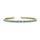 1 - Leslie 3.40 mm Blue Topaz and Lab Grown Diamond Eternity Tennis Bracelet 