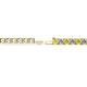 2 - Leslie 3.40 mm Yellow Sapphire and Lab Grown Diamond Eternity Tennis Bracelet 