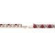 2 - Leslie 3.40 mm Ruby and Lab Grown Diamond Eternity Tennis Bracelet 