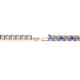 2 - Leslie 3.40 mm Tanzanite and Lab Grown Diamond Eternity Tennis Bracelet 