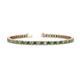 1 - Leslie 3.40 mm Green Garnet and Lab Grown Diamond Eternity Tennis Bracelet 