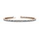 1 - Leslie 3.40 mm Aquamarine and Lab Grown Diamond Eternity Tennis Bracelet 