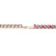 2 - Leslie 3.40 mm Pink Tourmaline and Lab Grown Diamond Eternity Tennis Bracelet 