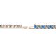 2 - Leslie 3.40 mm Blue Topaz and Lab Grown Diamond Eternity Tennis Bracelet 