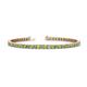 1 - Leslie 3.40 mm Peridot and Lab Grown Diamond Eternity Tennis Bracelet 