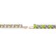 2 - Leslie 3.40 mm Peridot and Lab Grown Diamond Eternity Tennis Bracelet 