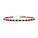 1 - Leslie 3.40 mm Red Garnet and Lab Grown Diamond Eternity Tennis Bracelet 