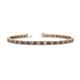 1 - Leslie 3.40 mm Smoky Quartz and Lab Grown Diamond Eternity Tennis Bracelet 