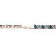 2 - Leslie 3.40 mm London Blue Topaz and Lab Grown Diamond Eternity Tennis Bracelet 