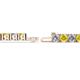 2 - Leslie 4.00 mm Yellow Sapphire and Lab Grown Diamond Eternity Tennis Bracelet 