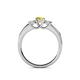 5 - Jamille Yellow Sapphire and Diamond Three Stone with Side Yellow Sapphire Ring 