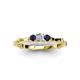 3 - Twyla Diamond and Blue Sapphire Three Stone Ring 