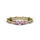 1 - Twyla Diamond and Pink Sapphire Three Stone Ring 