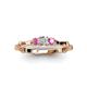 3 - Twyla Diamond and Pink Sapphire Three Stone Ring 