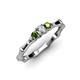 2 - Twyla Diamond and Green Garnet Three Stone Ring 