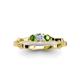 3 - Twyla Diamond and Green Garnet Three Stone Ring 