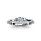 3 - Twyla Diamond and Aquamarine Three Stone Ring 