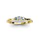 3 - Twyla Diamond and Aquamarine Three Stone Ring 