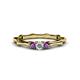 1 - Twyla Diamond and Amethyst Three Stone Ring 