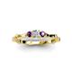 3 - Twyla Diamond and Amethyst Three Stone Ring 