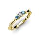 2 - Twyla Diamond and Blue Topaz Three Stone Ring 