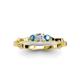 3 - Twyla Diamond and Blue Topaz Three Stone Ring 