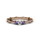 1 - Twyla Diamond and Iolite Three Stone Ring 