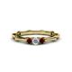 1 - Twyla Diamond and Red Garnet Three Stone Ring 