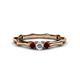 1 - Twyla Diamond and Red Garnet Three Stone Ring 