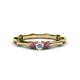 1 - Twyla Diamond and Rhodolite Garnet Three Stone Ring 