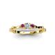 3 - Twyla Diamond and Rhodolite Garnet Three Stone Ring 