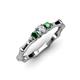 2 - Twyla Diamond and Emerald Three Stone Ring 