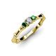 2 - Twyla Diamond and Emerald Three Stone Ring 