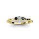 3 - Twyla Black and White Diamond Three Stone Ring 