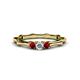 1 - Twyla Diamond and Ruby Three Stone Ring 