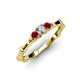 2 - Twyla Diamond and Ruby Three Stone Ring 