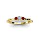 3 - Twyla Diamond and Ruby Three Stone Ring 