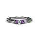 1 - Twyla Diamond and Amethyst Three Stone Ring 