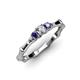 2 - Twyla Diamond and Iolite Three Stone Ring 